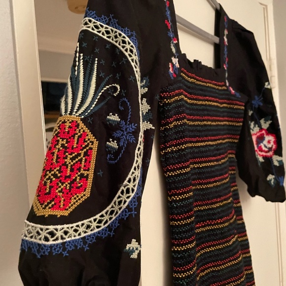 Never Fully Dressed Black Pineapple Dress Small - Picture 3 of 5